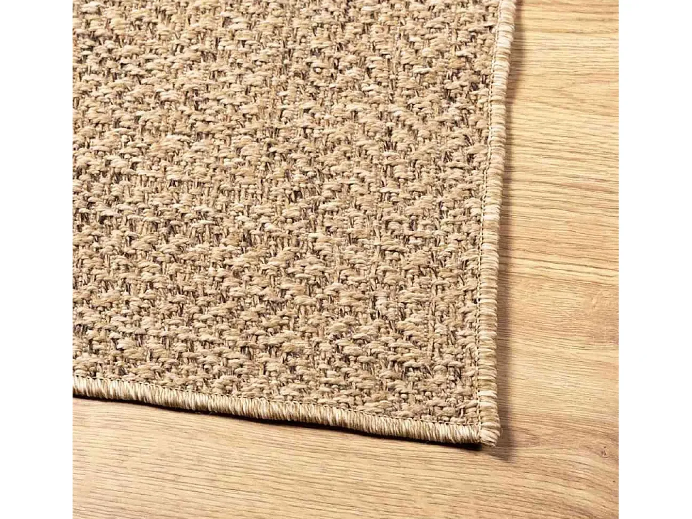 Alfombra De Cocina-Alfombra efecto yute de 120x170 cm, para interior y exterior Marru00f3n