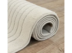 Clearance the carpet Alfombra Elisa Diseño Geométrico, , 240 x 340 cm Crema