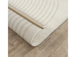 Clearance the carpet Alfombra Elisa Diseño Geométrico, , 240 x 340 cm Crema