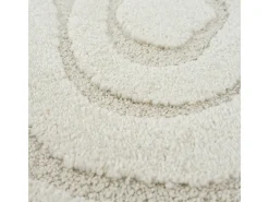 the carpet Alfombra Everest 3D moderna - - 160 cm Redonda Crema
