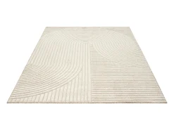 the carpet Alfombra De Salón-Alfombra Everest Modern 3D alto-bajo - - 80 x 150 cm Beige