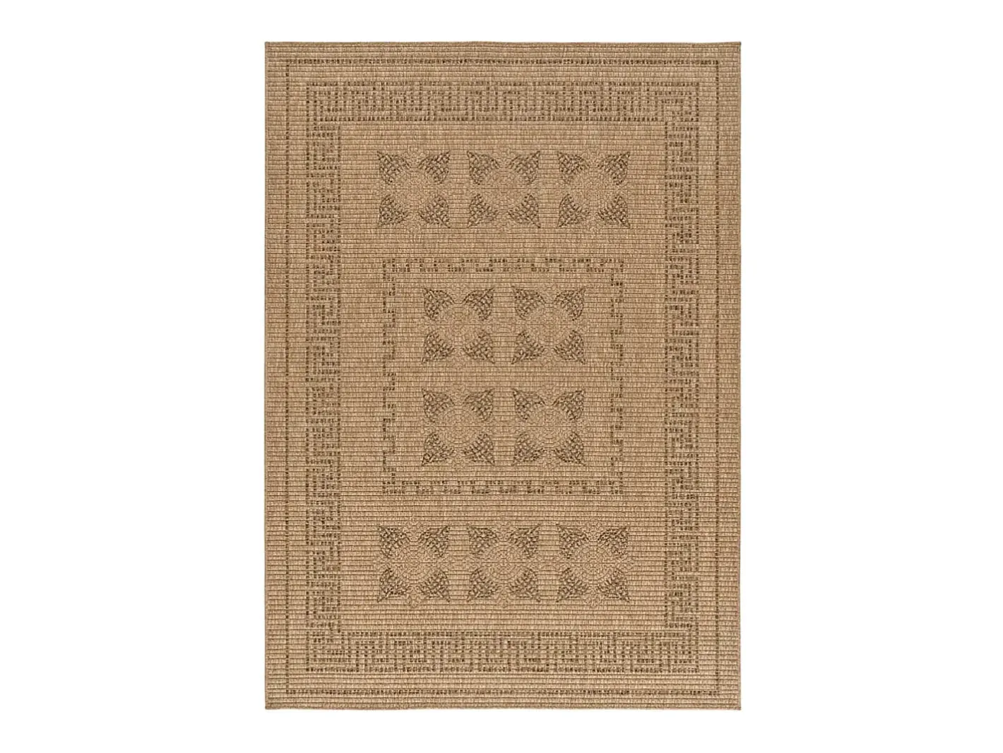 Alfombra exterior - clásico efecto yute - natural - 80 x 150 cm - ACRA Marru00f3n Online