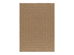 Alfombra exterior - efecto yute - natural - 200 x 290 cm - ACRA Marru00f3n Discount