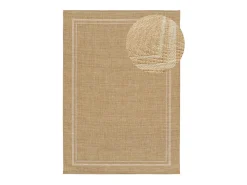 Alfombra exterior - geométrico aspecto yute - - 80 x 150 cm - GUINEA Beige Online