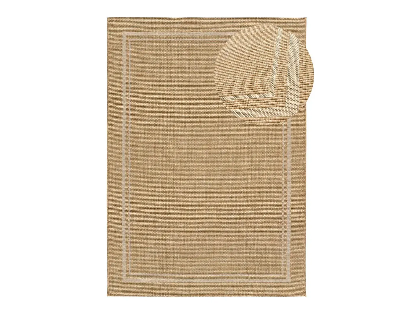 Alfombra exterior - geométrico aspecto yute - - 80 x 150 cm - GUINEA Beige Online