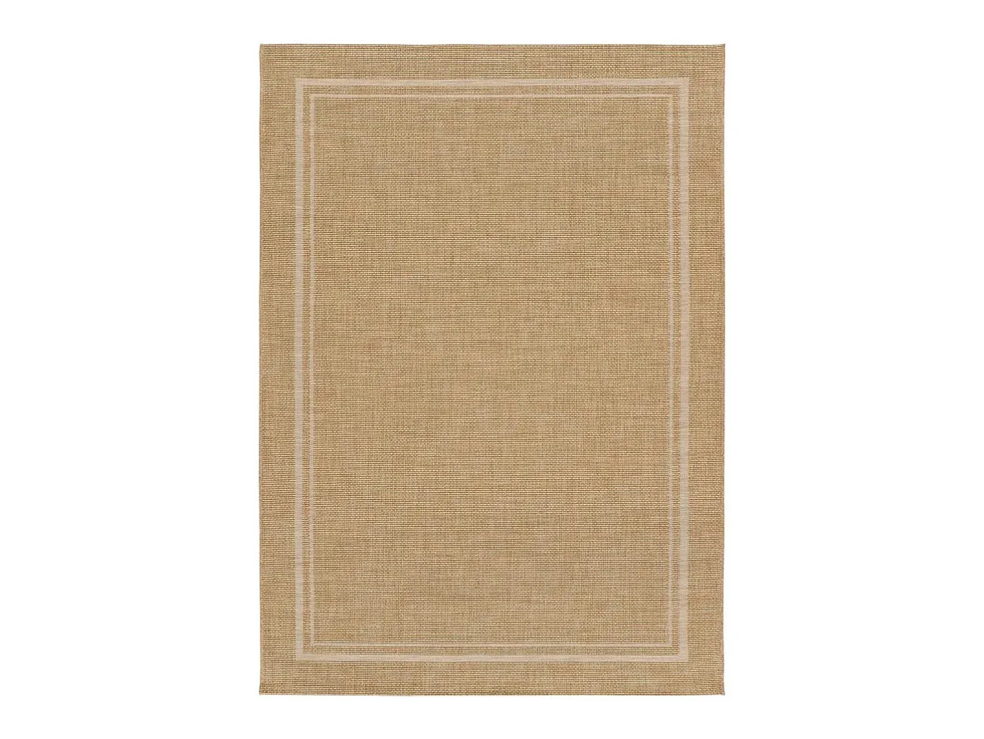 Alfombra exterior - geométrico aspecto yute - - 80 x 150 cm - GUINEA Beige Online