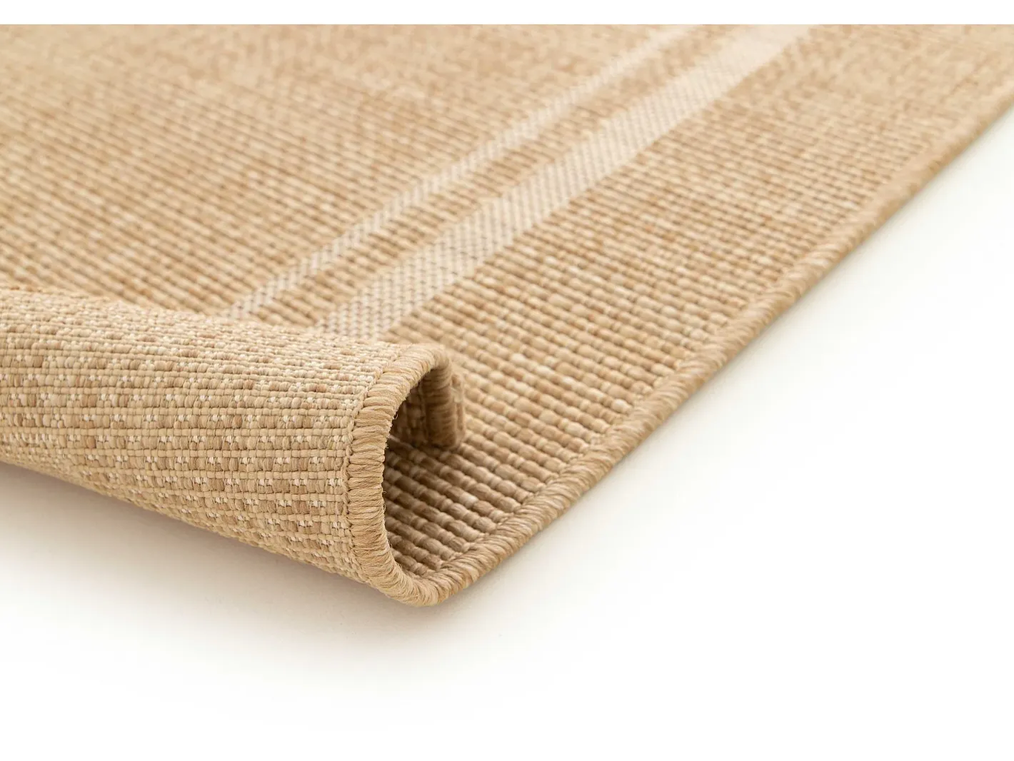 Alfombra exterior - geométrico aspecto yute - - 80 x 150 cm - GUINEA Beige Online