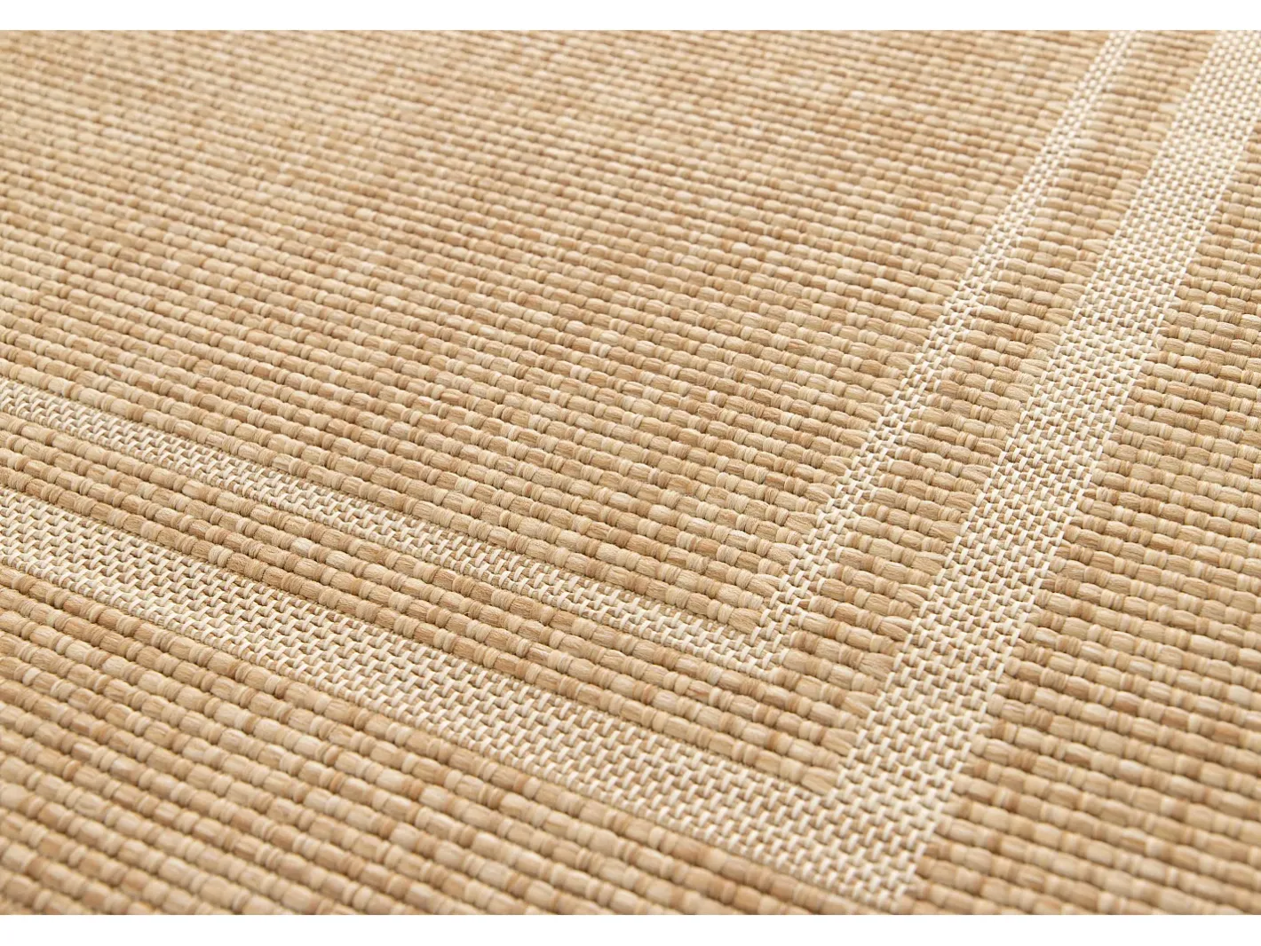 Alfombra exterior - geométrico aspecto yute - - 80 x 150 cm - GUINEA Beige Online
