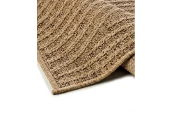 Sale Alfombra exterior - geométrico efecto yute - natural - 200 x 290 cm - ACRA Marru00f3n
