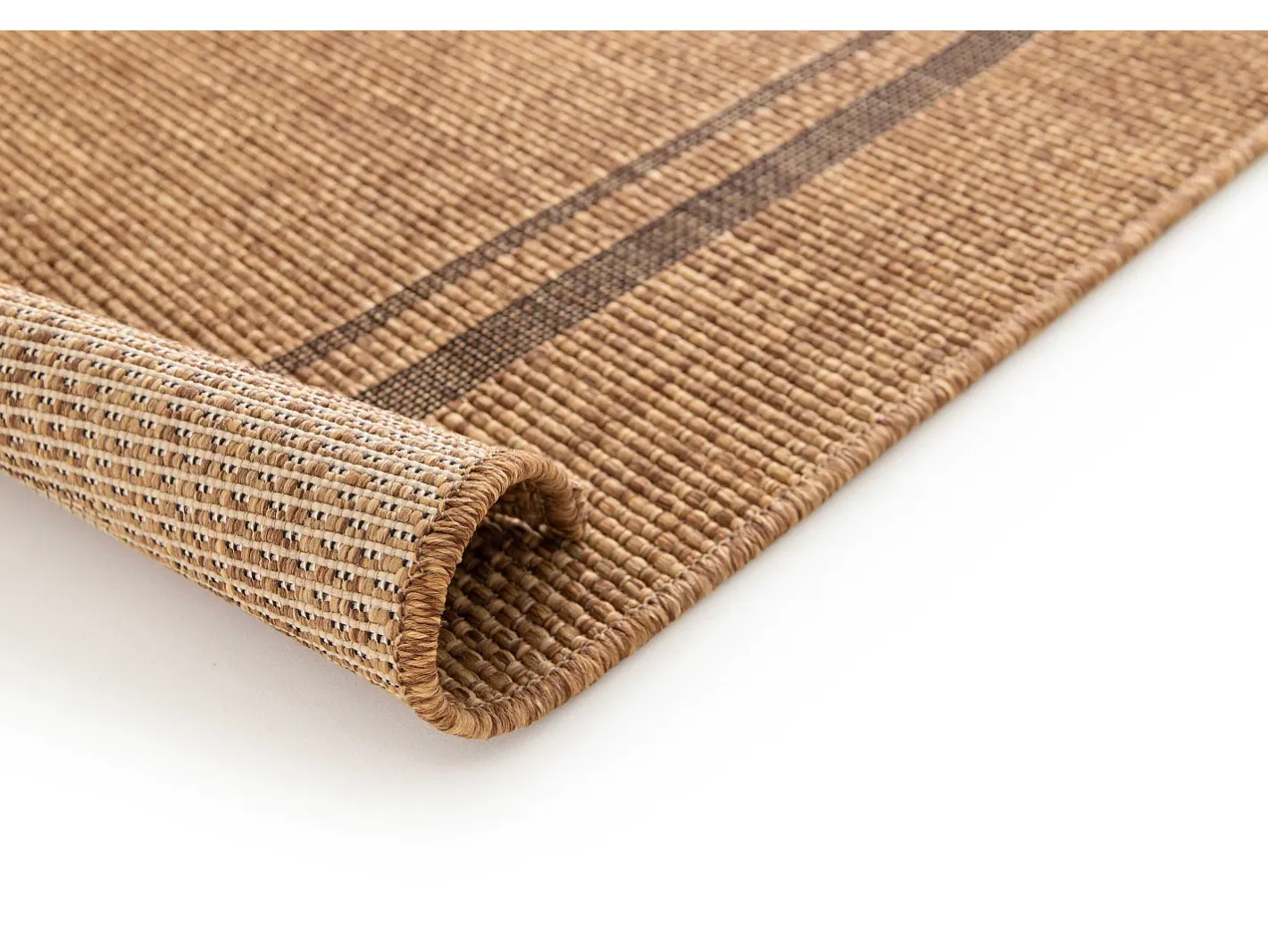 Hot Alfombra exterior - geométrico aspecto yute - natural - 120 x 170 cm - GUINEA Color natural oscuro