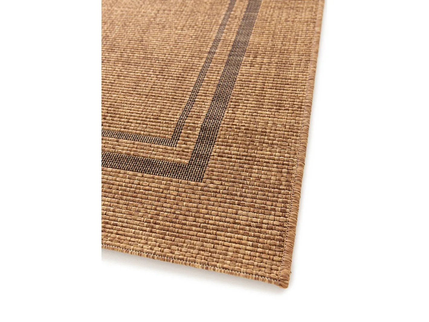 Hot Alfombra exterior - geométrico aspecto yute - natural - 120 x 170 cm - GUINEA Color natural oscuro