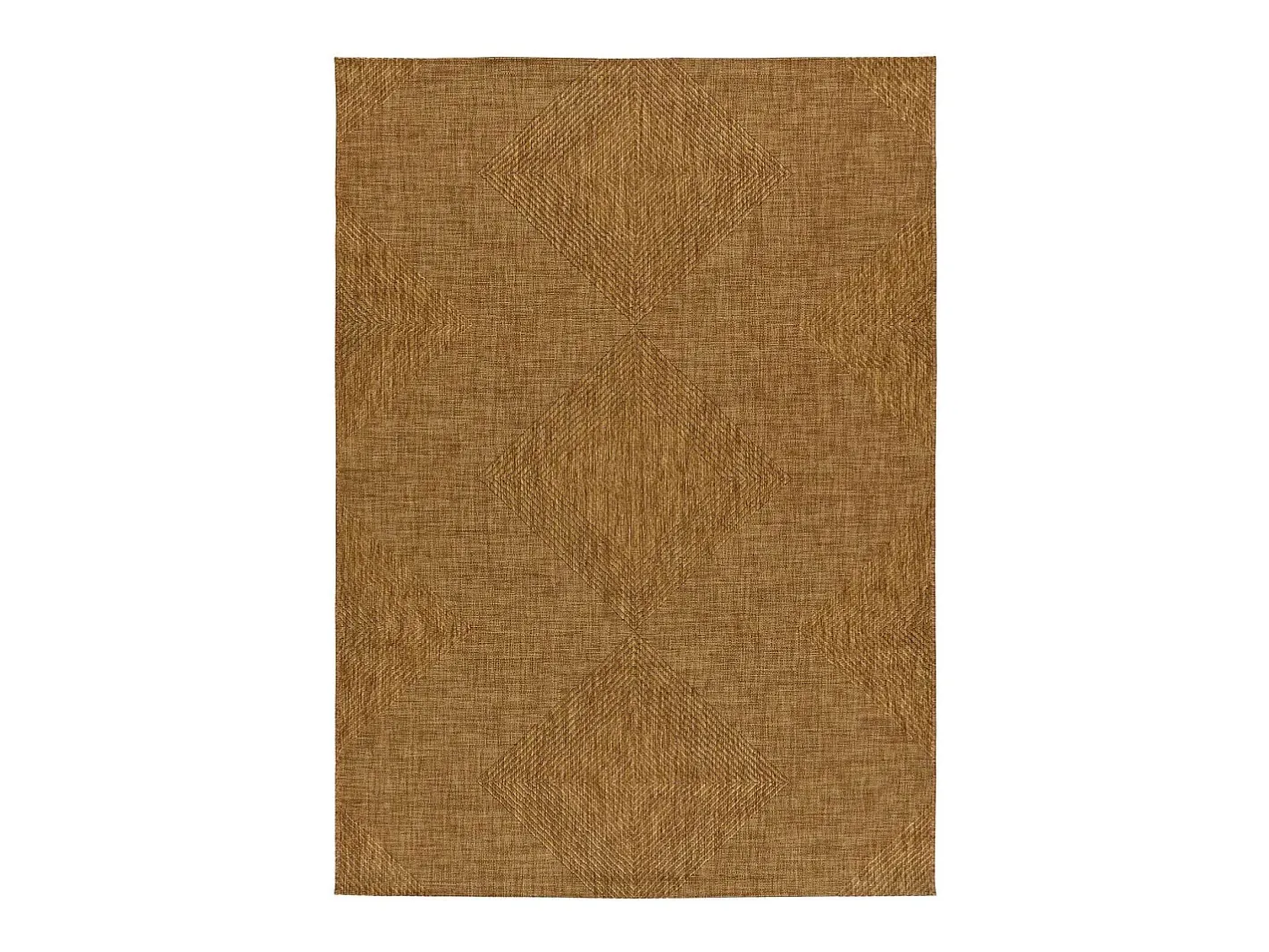 New Alfombra exterior - geométrico aspecto yute - natural - 120 x 170 cm - GUINEA Color natural oscuro