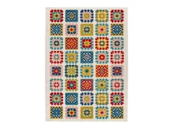 Alfombra De Exterior-Alfombra exterior - geométrico con relieve - - 120 x 170 cm - MILA Multicolor
