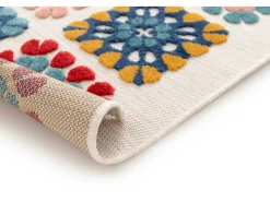 Alfombra exterior - geométrico con relieve - - 160 x 230 cm - MILA Multicolor Online