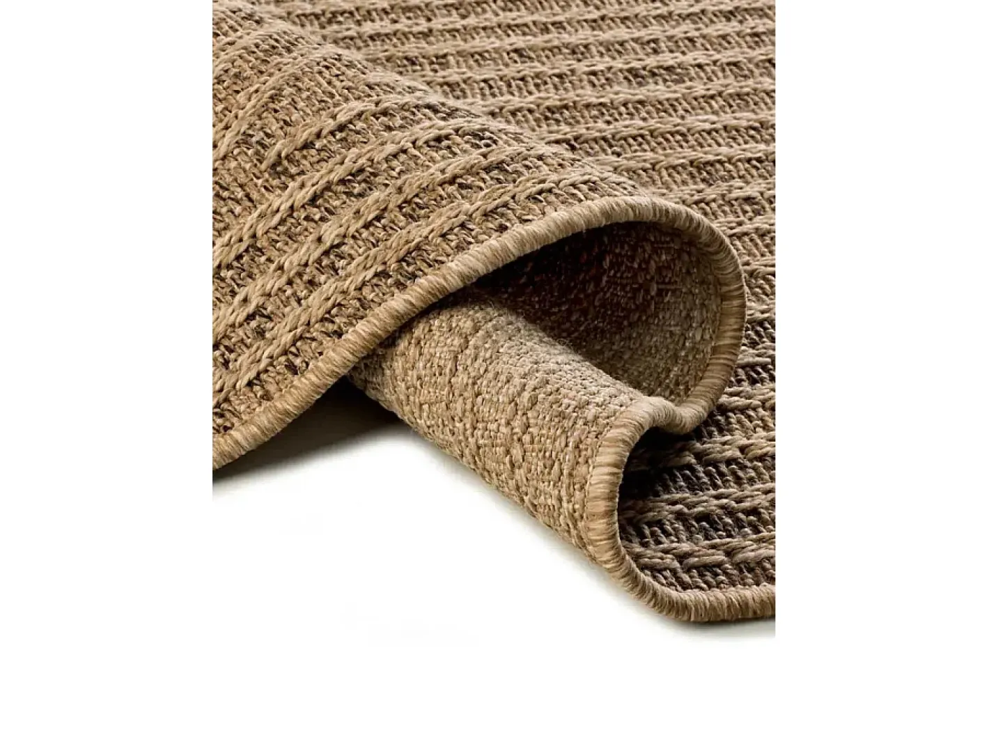 Alfombra exterior - geométrico efecto yute - natural - 160 x 230 cm - ACRA Marru00f3n Hot