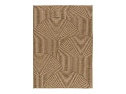 Alfombra exterior - geométrico efecto yute - natural - 160 x 230 cm - ACRA Marru00f3n Hot