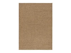 Alfombra De Exterior-Alfombra exterior - geométrico efecto yute - natural - 80 x 150 cm - ACRA Marru00f3n