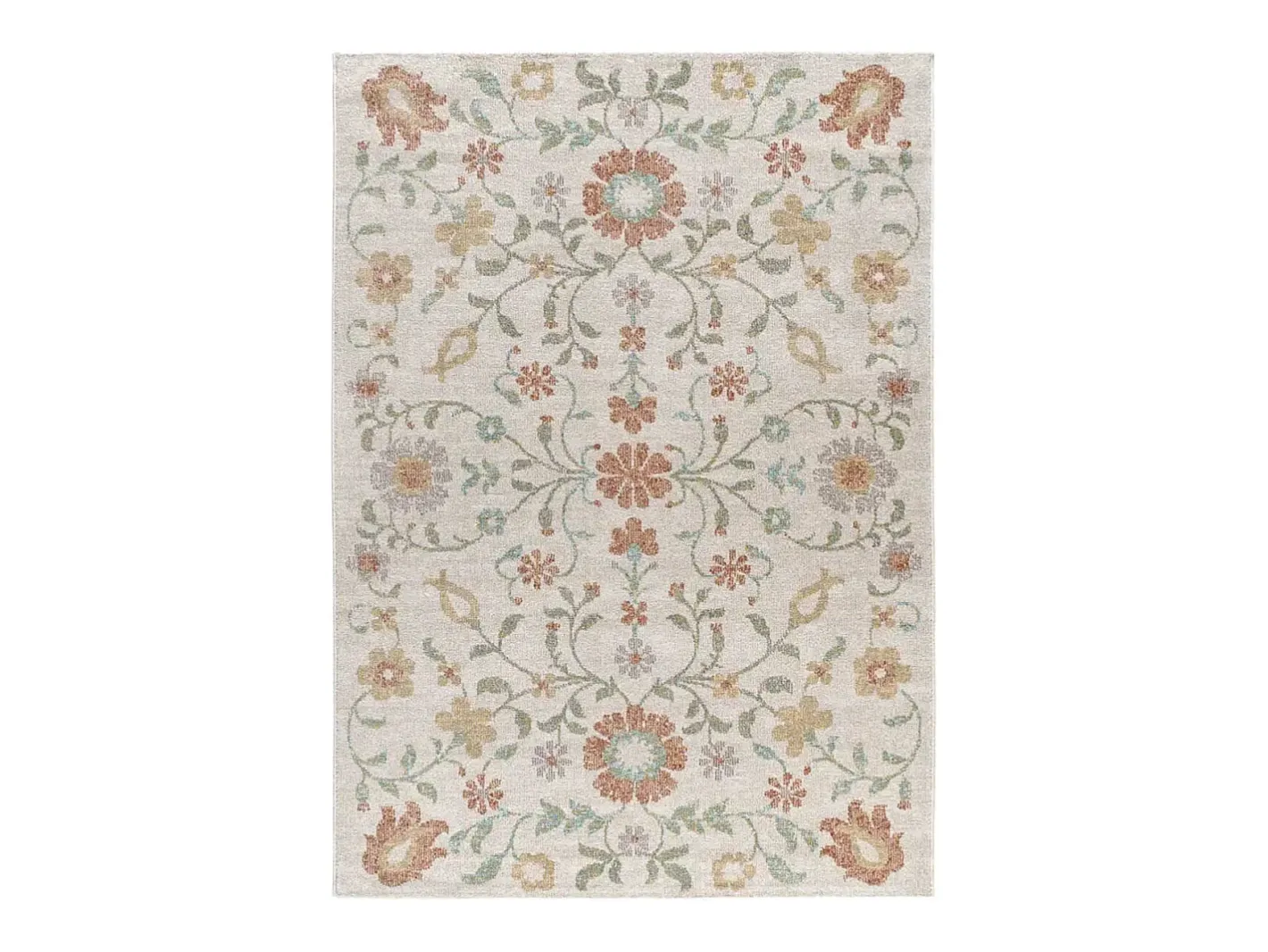New Alfombra exterior - motivos florales - - 80 x 150 cm - SAMARA Beige / Multicolor