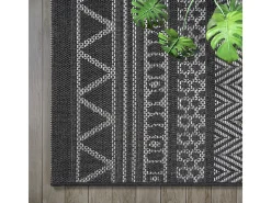 the carpet Alfombra De Exterior-Alfombra Exterior Interior diseño moderno - Antracita - 160 x 220 cm - CALGARY Gris antracita
