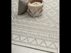 the carpet Alfombra Exterior Interior diseño moderno - Beige - 67 x 180 cm - CALGARY Crema Hot