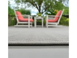 the carpet Alfombra Exterior Interior diseño moderno - Beige Amarillo - 80 x 150 cm - CALGARY Dorado New