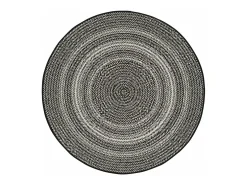 Alfombra exterior redonda - intérieur-extérieur - - diam.120 cm - SILVANA Negro