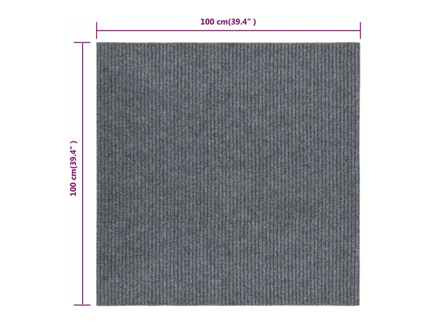 Clicnbuy Alfombra De Cocina-Alfombra felpudo atrapasuciedad 100x100 cm Gris