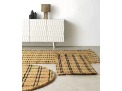 Online Alfombra fibra de coco 120 cm dia Marru00f3n