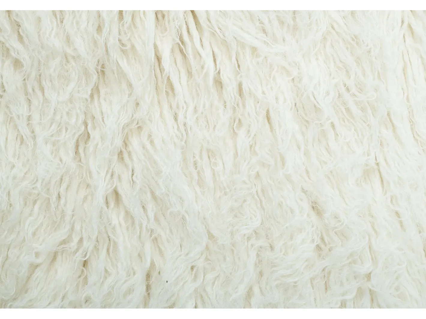 Alfombra De Salón-Alfombra Flokati de Grecia 200x250 cm Naturaleza Flokos XXL Color natural claro