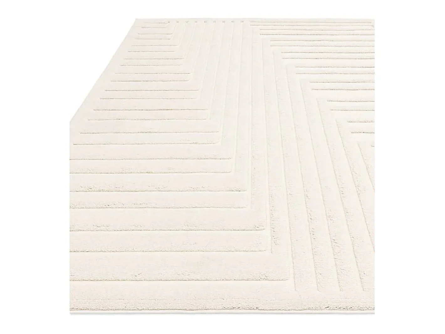 Online Alfombra geométrica - 200x290cm - crema - Valley Connection Blanco roto