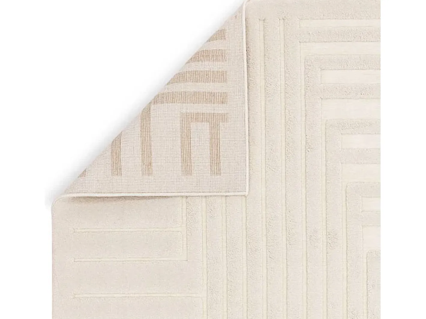 Online Alfombra geométrica - 200x290cm - crema - Valley Connection Blanco roto