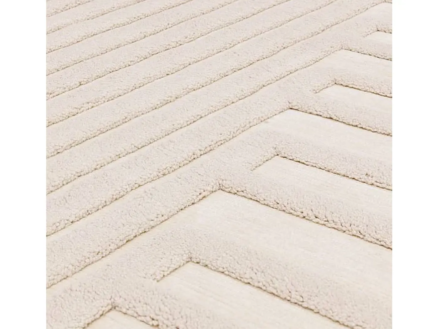 Online Alfombra geométrica - 200x290cm - crema - Valley Connection Blanco roto