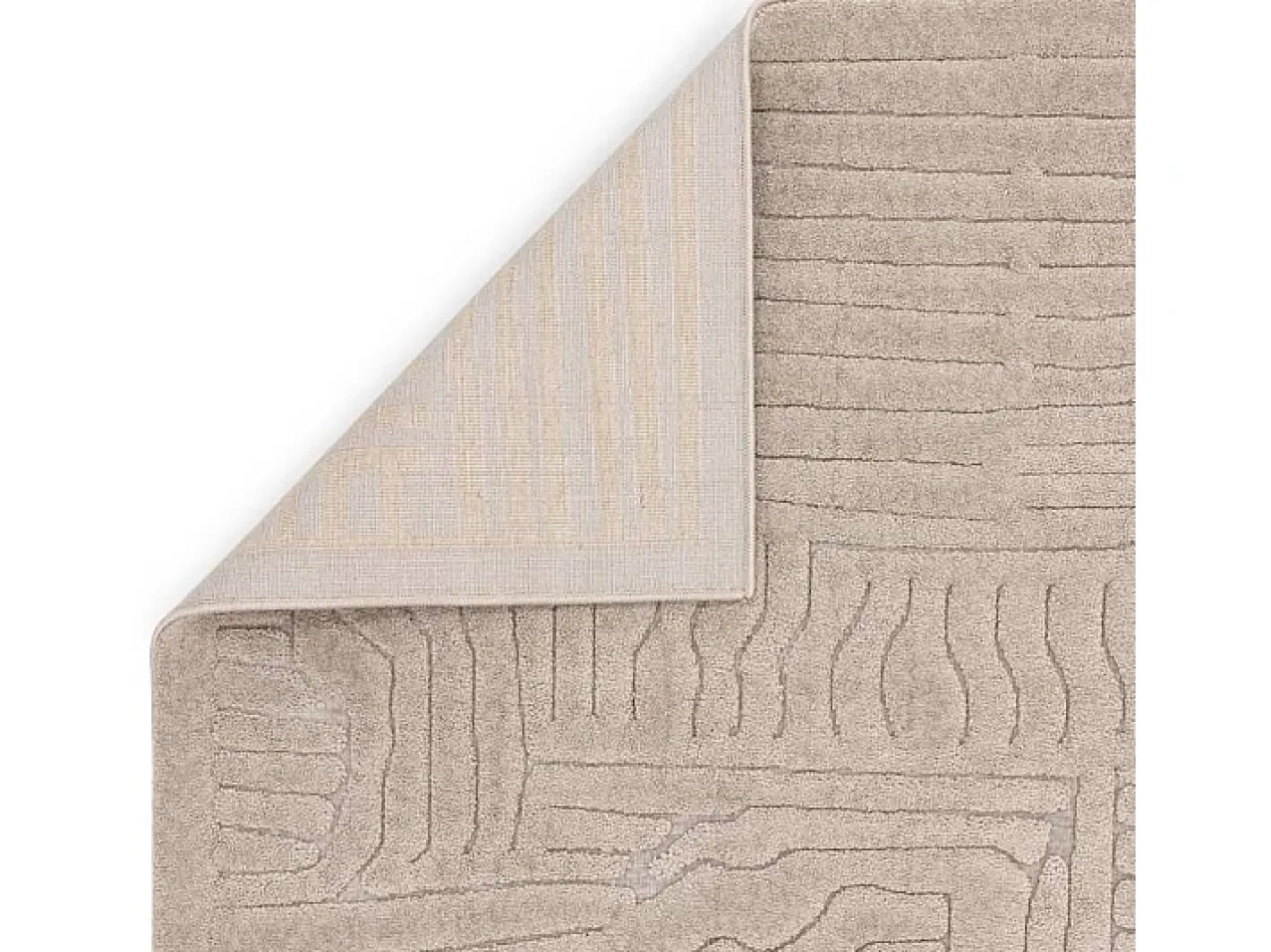 Alfombra De Salón-Alfombra geométrica - 160x230cm - beige - Valley Route Topo