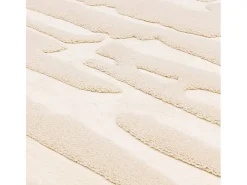 Alfombra De Salón-Alfombra geométrica - 160x230cm - crema - Valley Path Blanco roto
