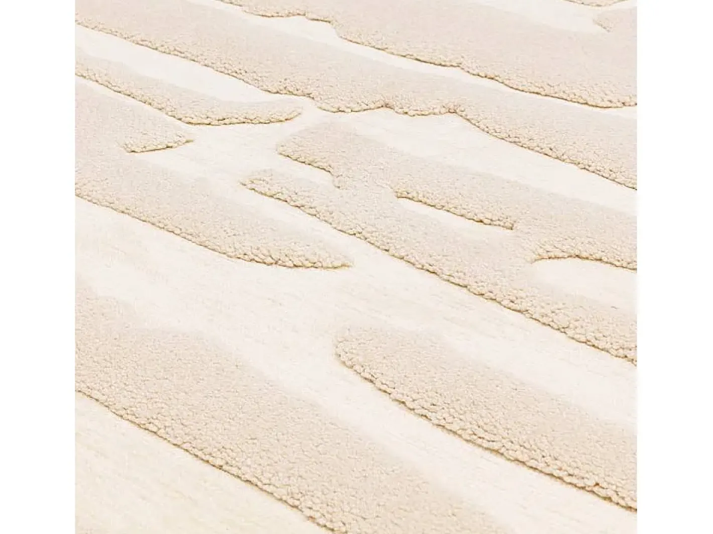 Alfombra De Salón-Alfombra geométrica - 160x230cm - crema - Valley Path Blanco roto