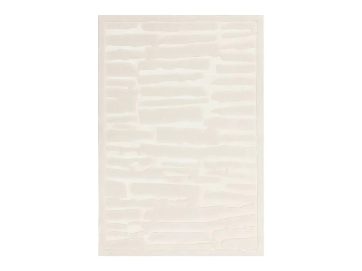 Alfombra De Salón-Alfombra geométrica - 160x230cm - crema - Valley Path Blanco roto