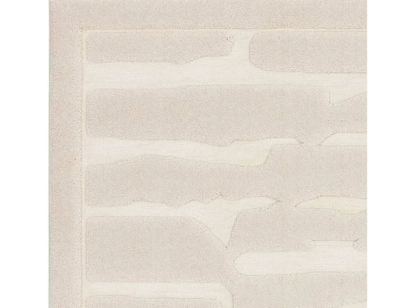 Alfombra De Salón-Alfombra geométrica - 160x230cm - crema - Valley Path Blanco roto