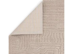 Alfombra geométrica - 120x170cm - beige - Valley Route Topo