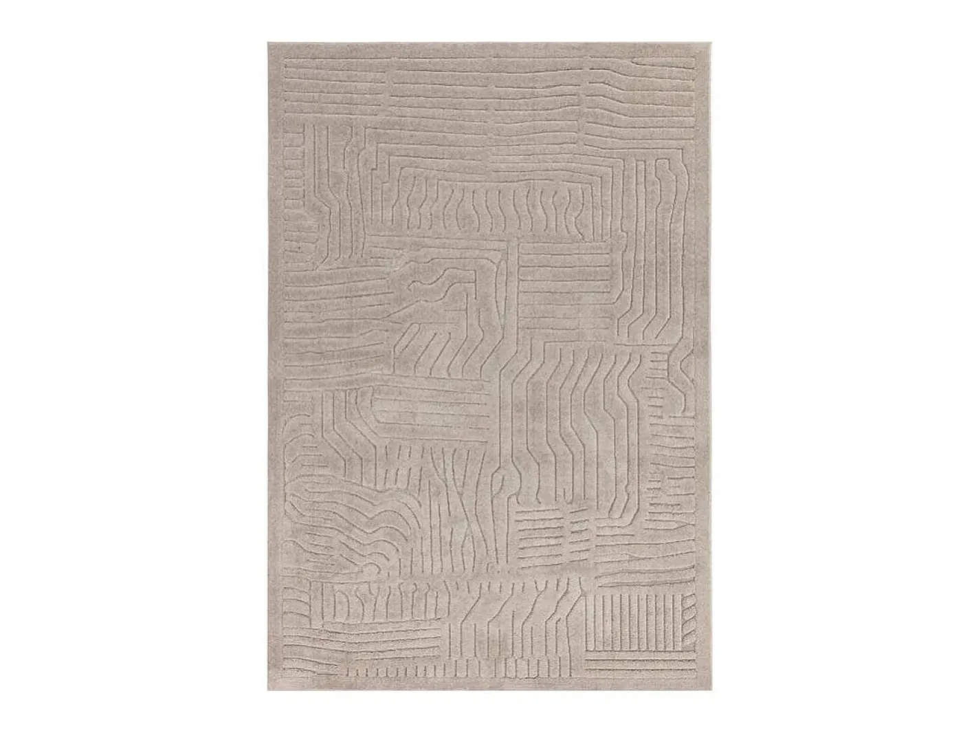 Alfombra De Salón-Alfombra geométrica - 200x290cm - beige - Valley Route Topo