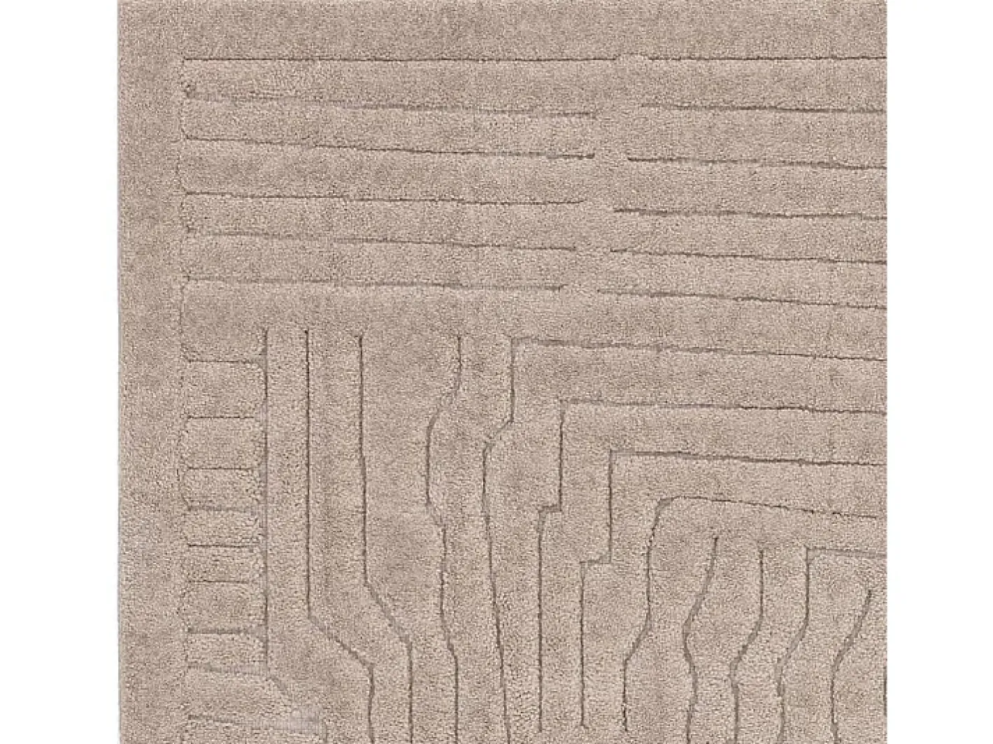 Alfombra De Salón-Alfombra geométrica - 200x290cm - beige - Valley Route Topo