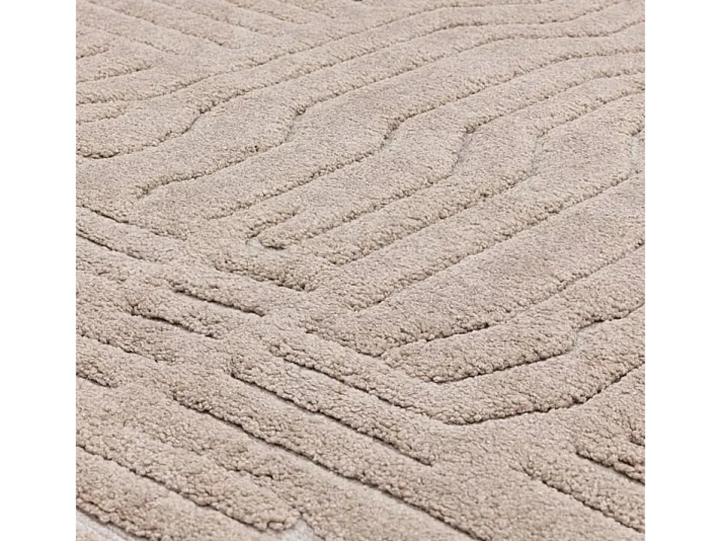 Alfombra De Salón-Alfombra geométrica - 200x290cm - beige - Valley Route Topo