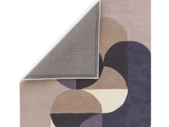 Alfombra De Salón-Alfombra geométrica, hecha a mano 100% lana - 200x290cm - , azul, negro, beige, crema - Matrix Statement Gris