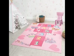 the carpet Alfombra Happy Life Juego Princesa - - 140x200 cm Rosa New