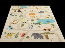 the carpet Alfombra Happy Life Juego Safari - - 160x220 cm Beige Online
