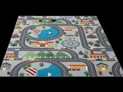 the carpet Alfombra Happy Life Juego - - 140x200 cm Gris Best