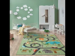 Discount the carpet Alfombra Happy Life Juego Safari - - 140x200 cm Verde