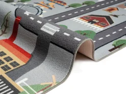 the carpet Alfombra Happy Life Juego - - 80x150 cm Gris Discount