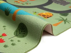 Hot the carpet Alfombra Happy Life Juego Safari - - 160 cm Redonda Verde
