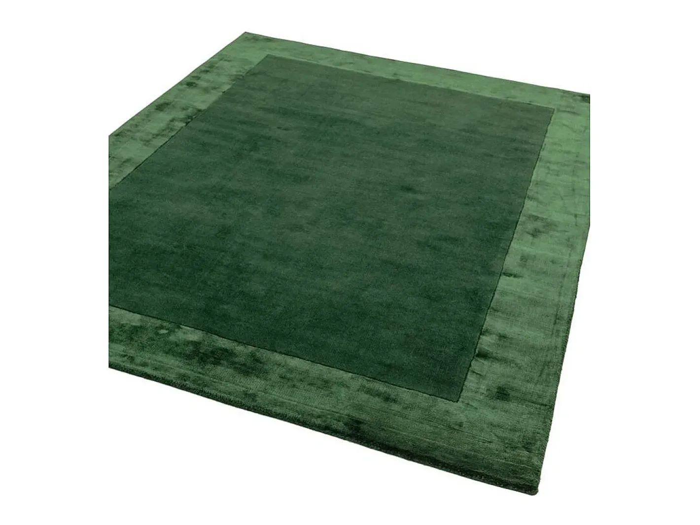 Alfombra De Salón-Alfombra hecha a mano Alfombra hecha a mano de lana y viscosa - 160x230cm - - Ascot Verde