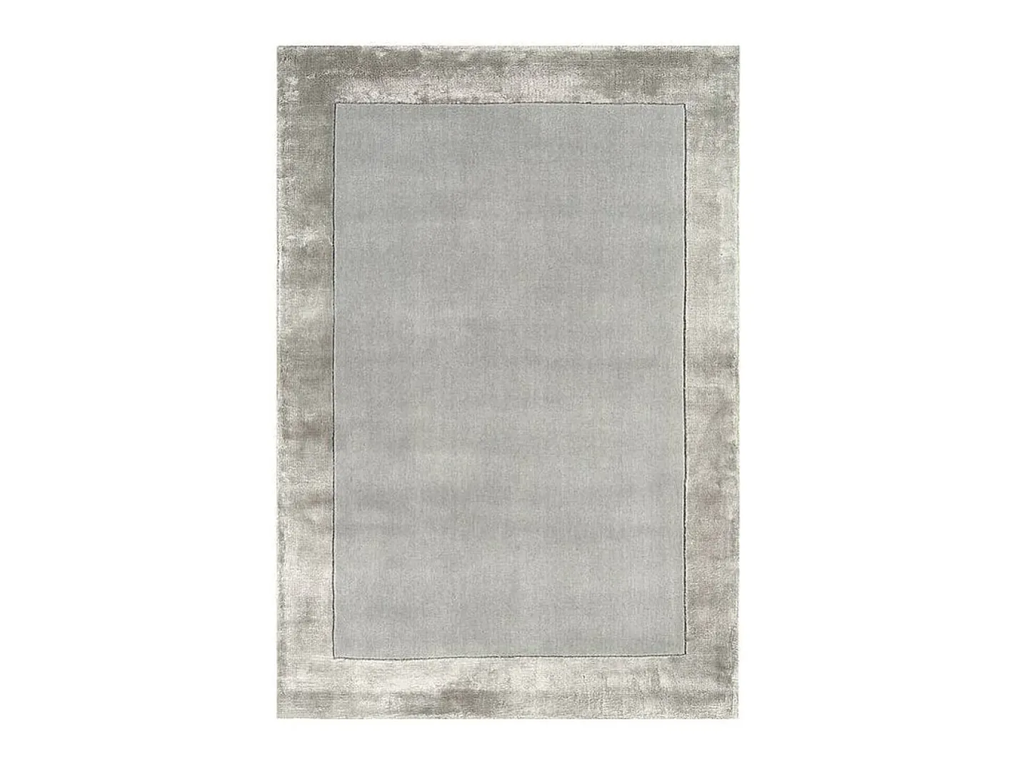 Alfombra hecha a mano Alfombra hecha a mano de lana y viscosa - 200x290cm - Plata - Ascot Plateado New